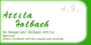attila holbach business card